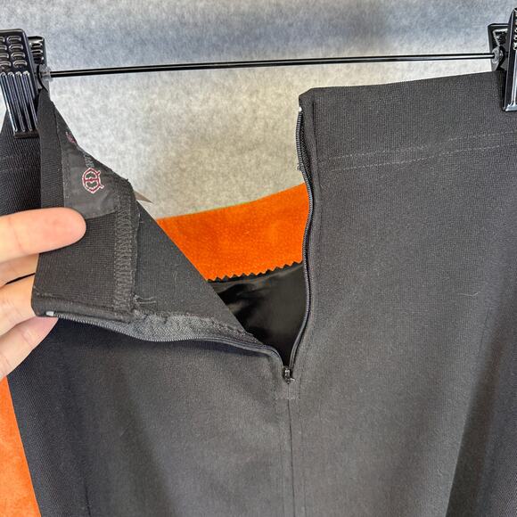 Marcello Soltan Skirt Womens Size M Multicolor Colorblock Suede Leather Back Zip - Picture 7 of 12